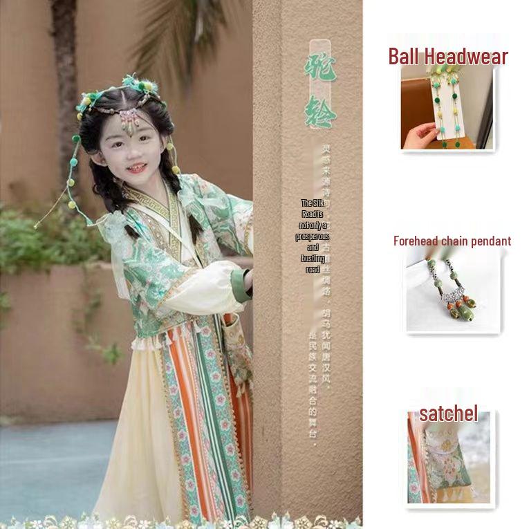 Autumn Western-Style Ethnic Hanfu: Girls' Retro Performance Costume