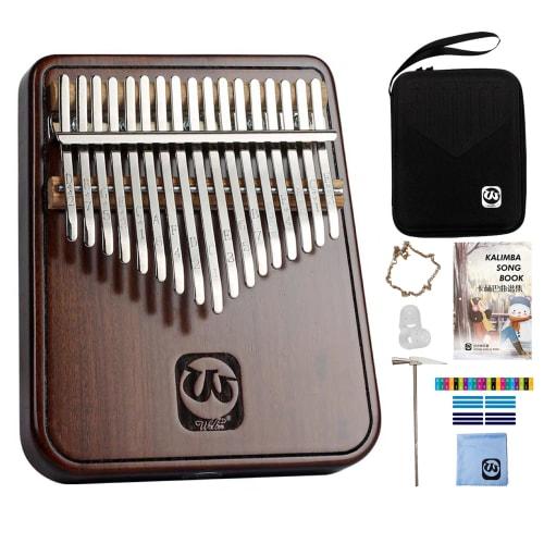 

Walter.t Kalimba, 17-Key Black Walnut Thumb Piano with Tuning Hammer, Beginner s Set, Perfect for Professionals, Solid Wood with Storage Case (17WT)
