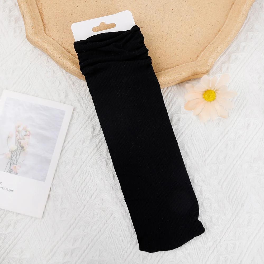 Women Colorful Loose No Pilling Socks Knitting Rib Ice Thin Spring Summer Female Socks High Tube Streetwear College Style Sock