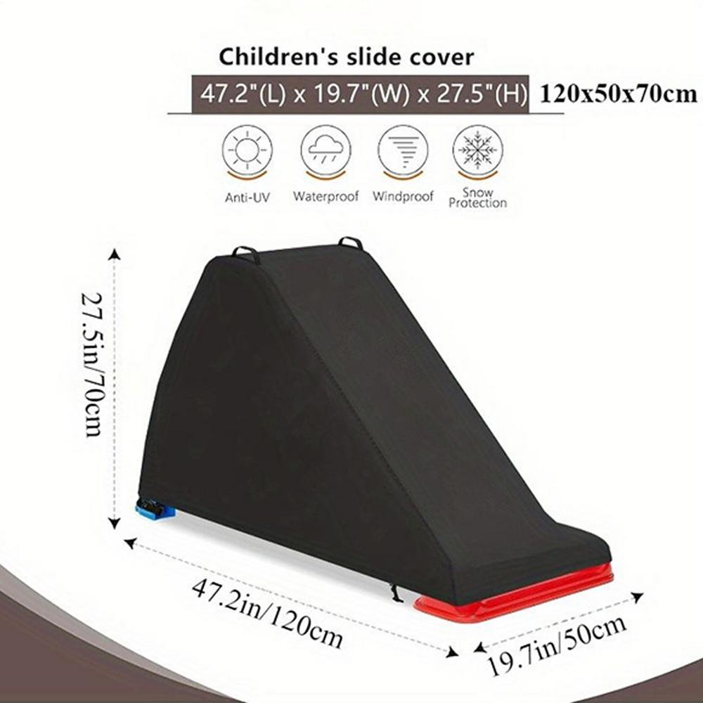 

Toddler Slide Cover Outdoor Slide Protector Sleeve Waterproof Playground Equipment Guard For Indoor Outdoor Lawn Backyard Garden чорний