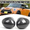 Car Rearview Mirror Cover Compatible for Mini Cooper F54 F55 F56 F60 L+R 2014-2019 Pattern Side Fit Caps LHD Carbon