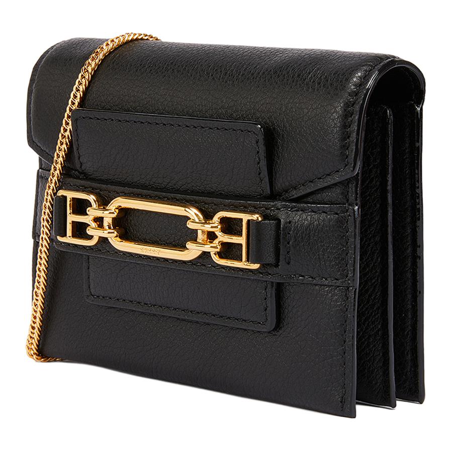 Bally Classic Solid Color Commuter Fashion Flap Leather Chain Crossbody Shoulder Bag Women Bags Black 6237095