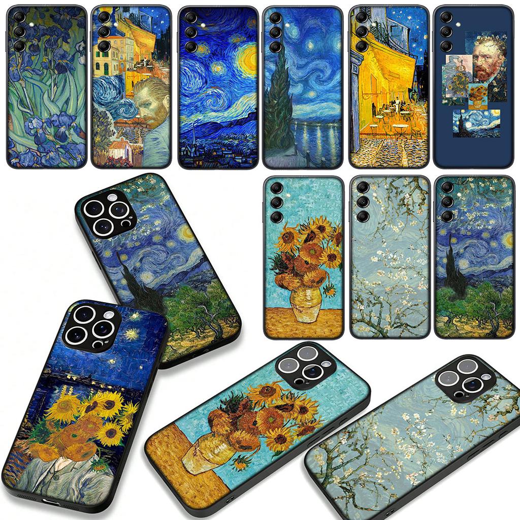 Starry Night Van Gogh Painting Case for Samsung Galaxy A07 A13 A12 A14 A23 A42 A50 A51 A52 A53 A70 A71 A72 A04 Note 20 9 8 10