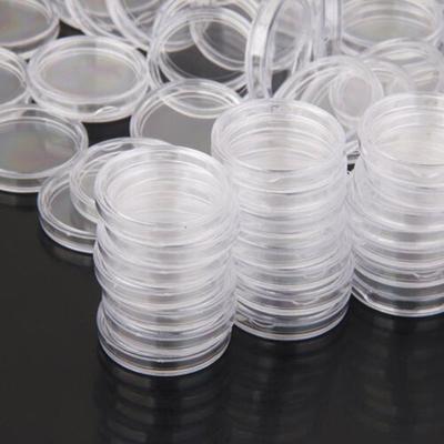 Coin Capsule Protection Supplies 100pcs Containers Holders Clear Round
