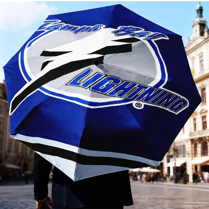 Bay Lightning Hockey Umbrella Folding Umbrella, Automatic Umbrella 8-Frame for Travel, Camping Use Gift for Halloween Christmas