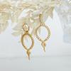 Exquisite Temperament Hollow Snake Earrings Titanium Steel 18K Gold Non-Fading Versatile Niche Earrings Jewelry