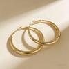Vintage Gold-Plated Geometric Hoop Earrings in European and American Style