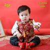 Chinese Style Baby Boys' Tang Suit, One-Year-Old Formal Set, Spring/Summer Infant Wear, National Tide Crown Garment for Zhuazhou Occasions