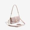 Textured Diamond Square Bag New Peach Oolong French Armpit Bag Niche Plaid Single Shoulder Crossbody Bag for Women