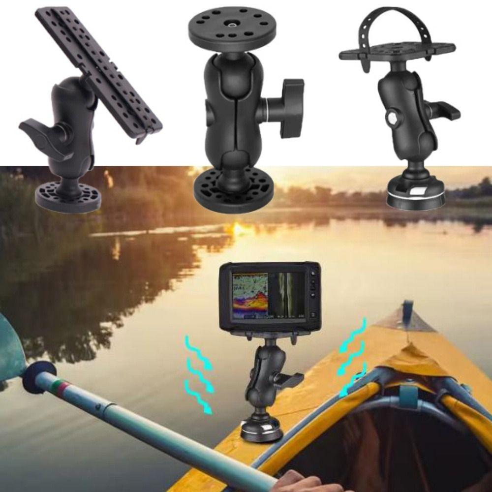 Black Fish Finder Mount Nylon Boat Rotating Bracket New Universal Kayak Holder  Plate Accessories