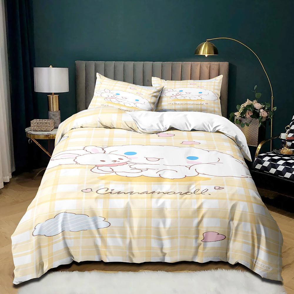 Big-Eared Dog Kulomi Animation Single Dormitory Three-Piece Quilt Cover Quilt Cover