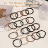 20 Pcs Boho Bracelet Hair Ties for Women Elastic Hair Rubber Bands Girls Black Bracelet  Hair Rope Ponytail Holder Hairbands