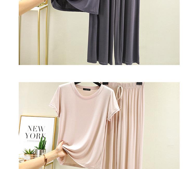 Women's Modal Short-Sleeve T-Shirt and Shorts Casual Two-Piece Suit