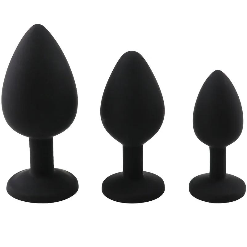 S/M/L Silicone Butt Plug Anal Plugs Prostate Massage Stimulator Anal Trainer for Couples Adult Erotic Sex Toys for Women Men Gay