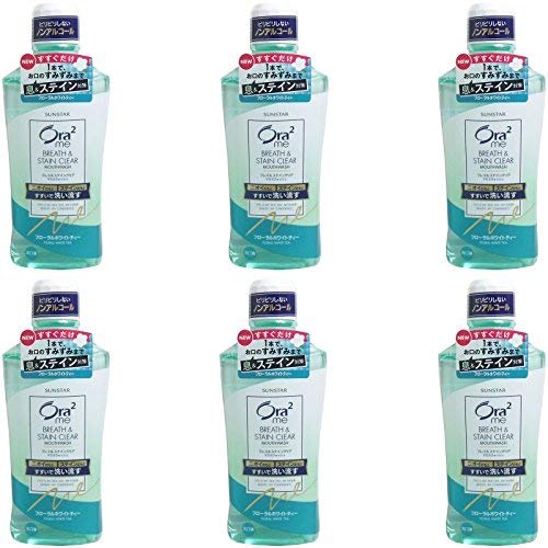 Ora2Me Breath & Stain Clear Mouthwash, Floral White Tea (6-pack)
