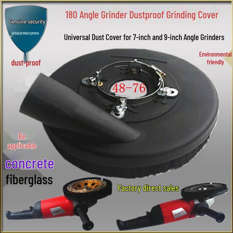 Bobang 180° Dust Cover for 7" Angle Grinder - Concrete Grinding & Polishing Vacuum Attachment