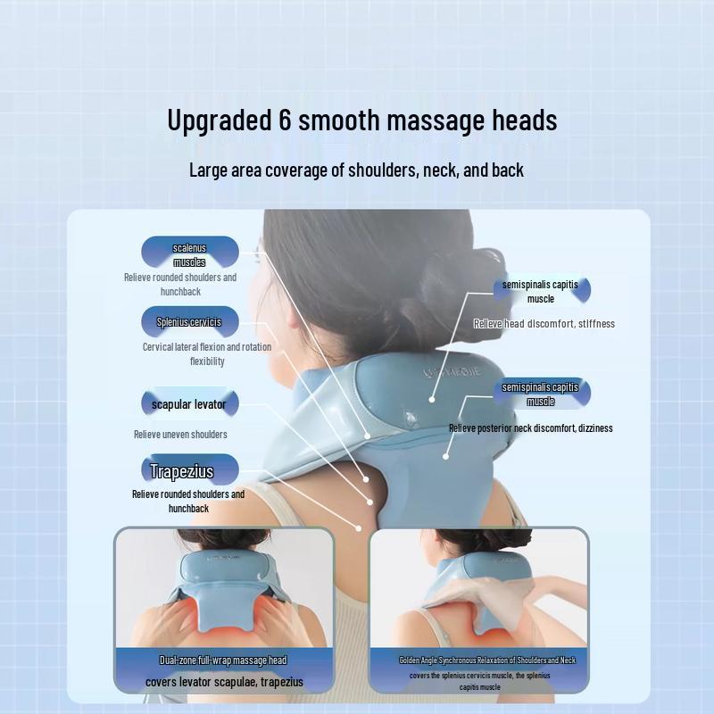 Multi-Functional Shoulder & Neck Massager with Heat CN plug (adapter included)