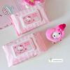 Sanrio Hello Kitty Baby Feuchttücher, 80 Stück - Dicke Einwegtücher zur Hand- und Mundreinigung
