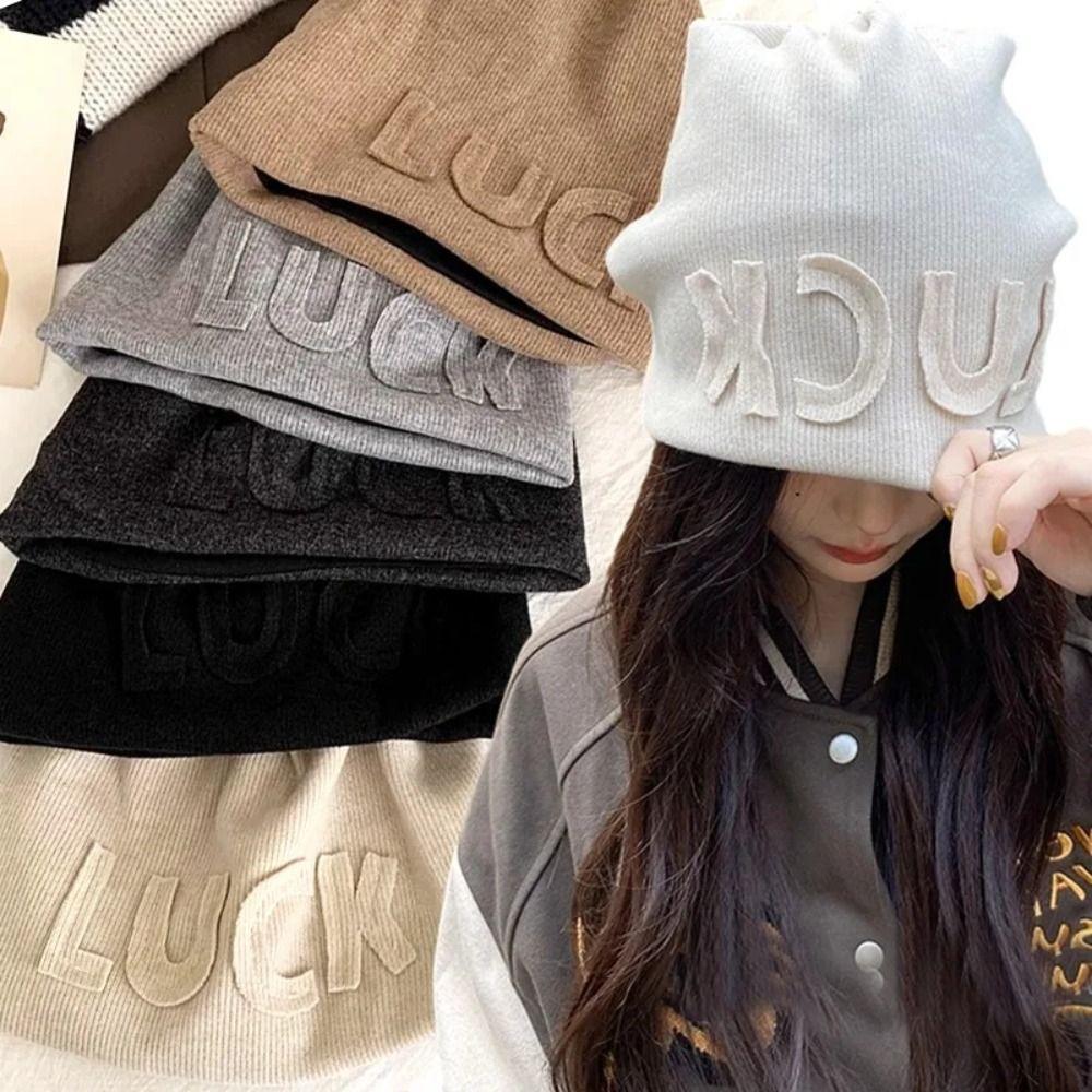 

Ear Warmer Loose Beanie JK Slouchy Hat Trendy Knitted Skullies Autumn чёрный