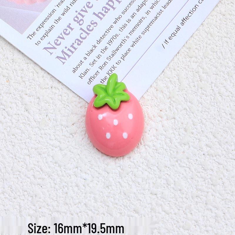 Cute Strawberry Animal Cartoon Resin Ornaments for Hair Clips, Shoes, and Accessories.
