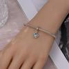 Peace Series Copper Blue Guardian Heart Dangle Charm Fit Brand Bracelet Blessing Gift Jewelry