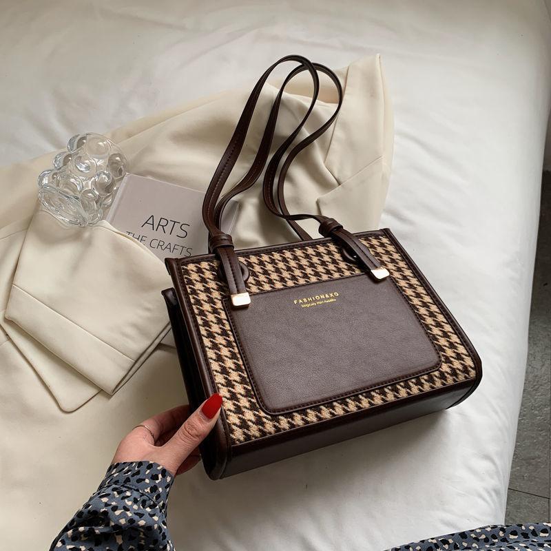 

WTEMPO Брендовая женская сумка Commuter большой емкости, модная универсальная сумка-тоут, сумка через плечо Advanced Sense, портативные холщовые сумки University Class кофейный