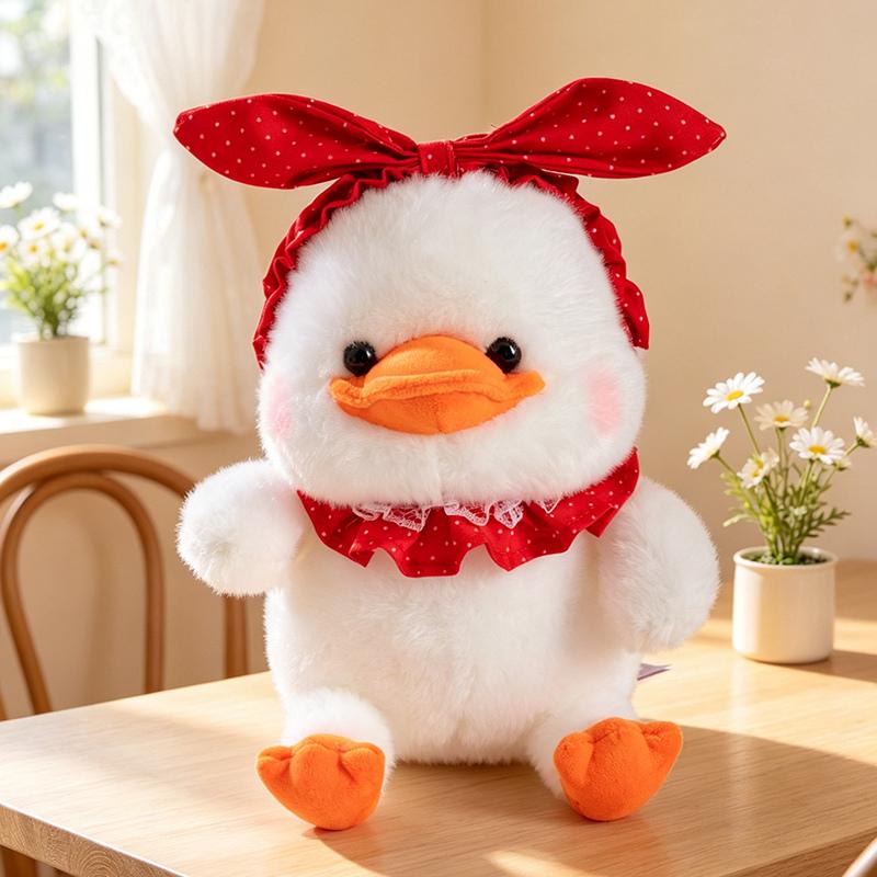 Bandeau pour Cheveux 23cm Canard Grande Bouche Jaune Blanc Peluches Dessin Animé Mignon Super Doux Adorables Poupées Cadeaux d'Anniversaire Décoration de Maison Pour Bébé about 23cm