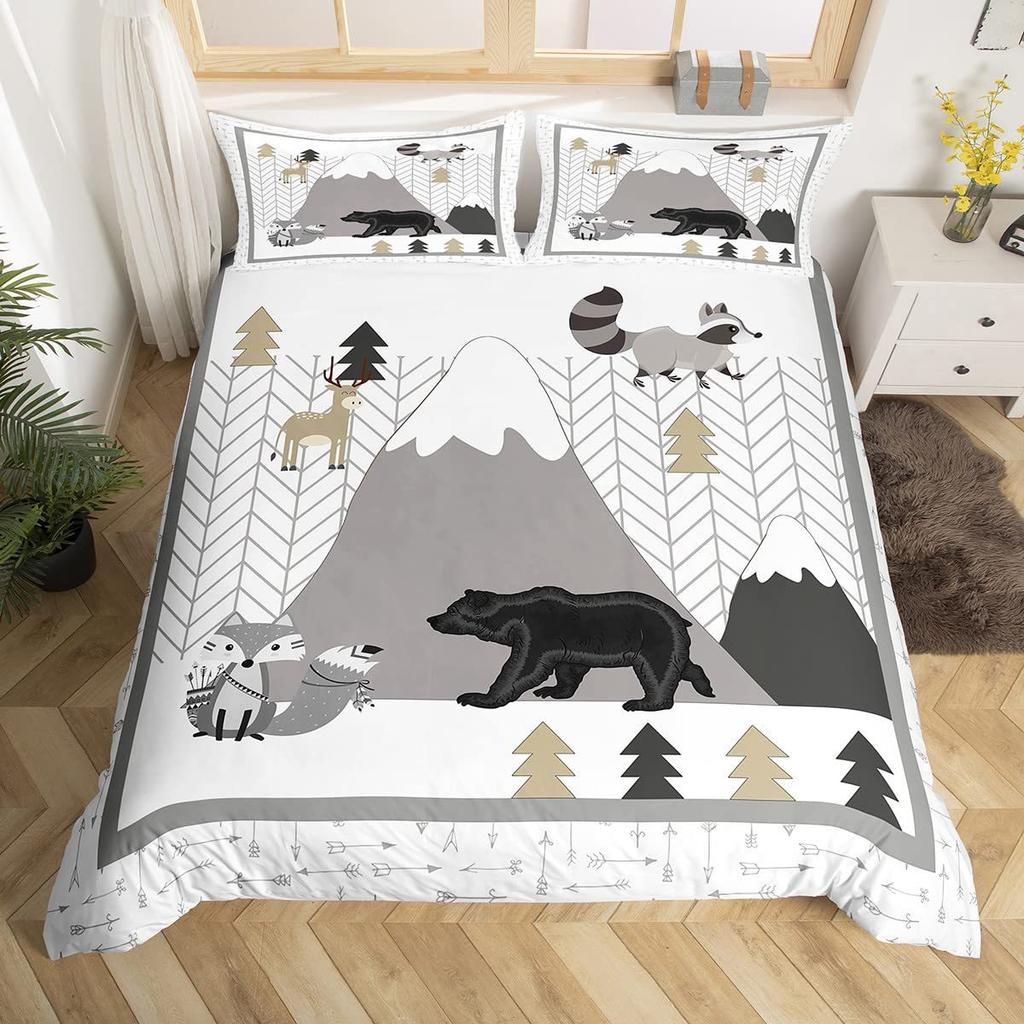 Bone Cat Claw Three-Piece Quilt Cover 3D Digital Printing Bedding Set Bed Cover
