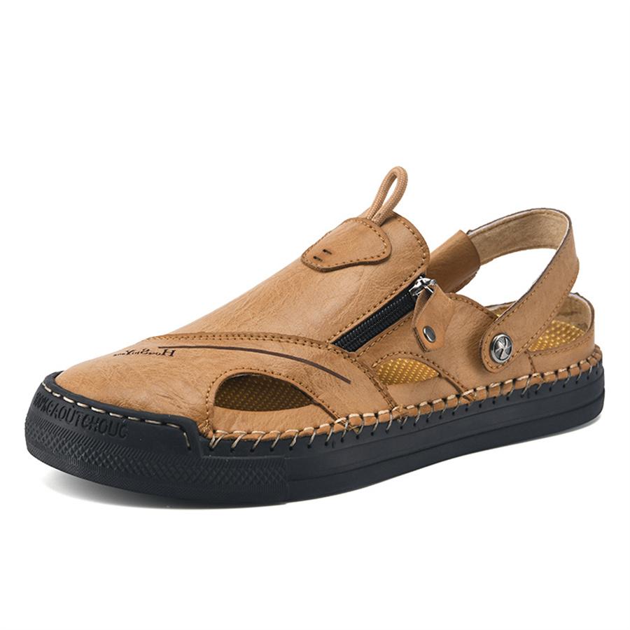 Fashion 2025 Casual Men Sandals Covered Toe Summer Beach Shoes Breathable Hole Sneakers Outdoor Quick Drying Casual Sandals Big Size 48