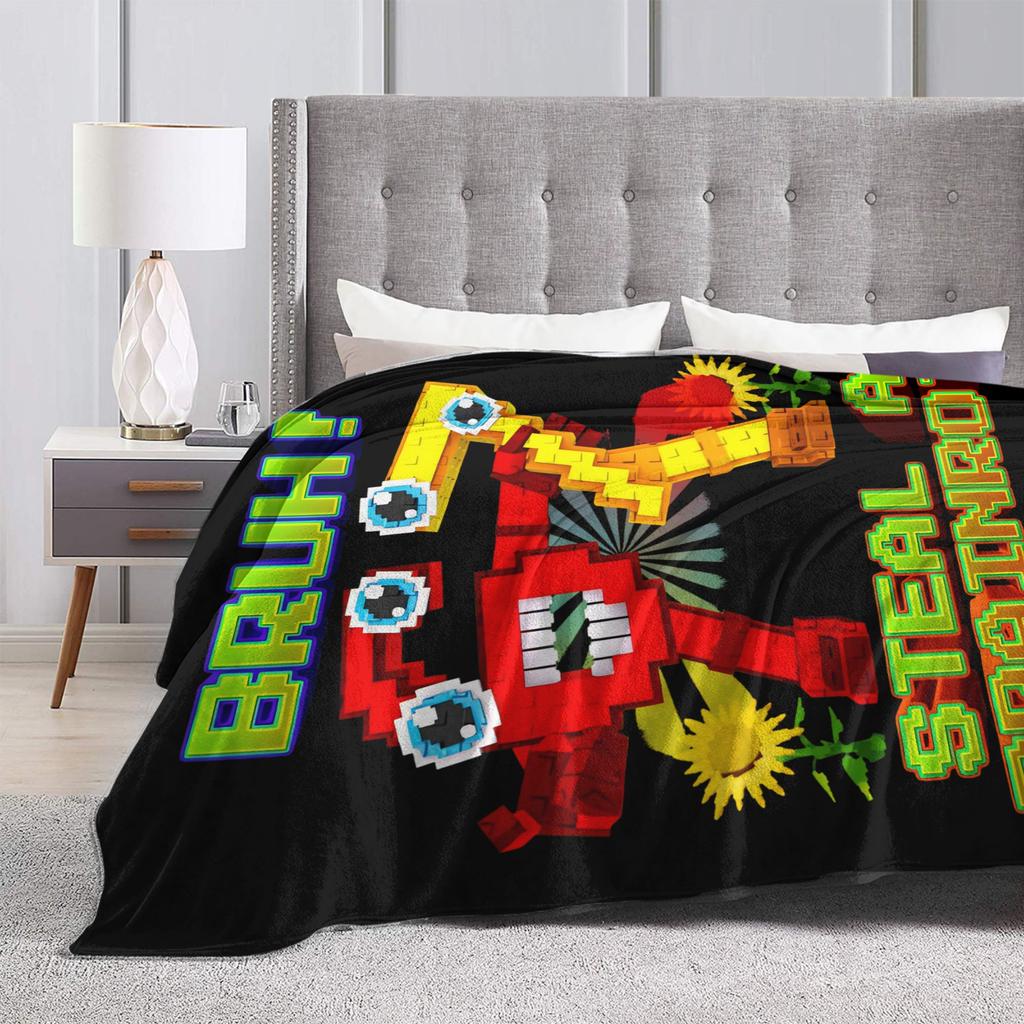 Bruh Secret 67 Six Seven 6-7 Funny Brainrot Steal a Brainrot Flannel Blanket Funny Throw Blanket for Home Hotel Sofa Bedspread,