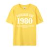 Made In 1980 All Original Parts 39th Birthday Gift Casual Cotton Fabric Unisex Tops Tees Cosie Tops Shirt New Design T Shirts