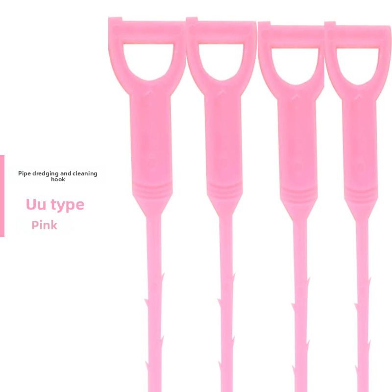For 4 Pack Drain Snake Hair Remover Tool - Reusable Plumbing Unblocker for Kitchen, Bathroom, Shower, Toilet and Sink