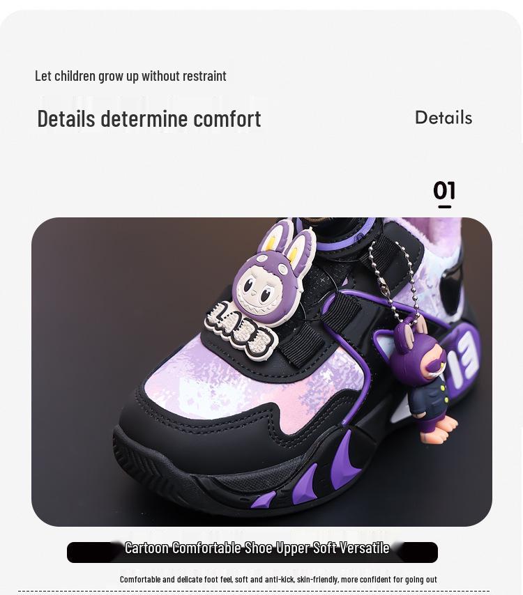 Girls' Waterproof Leather Sports Shoes - 2025 Spring & Autumn Collection - Running & Basketball Sneakers for Medium and Large Children.