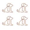 20pcs Shaped Paper Clips Animal Dog Shapes  Gold Light Portable Fun Organizing Metal Clips for D