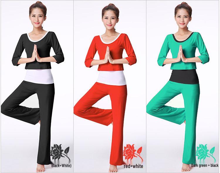 Modal Mid-Sleeve Yoga Suit: Women's 3-Piece Set for Dance & Practice, Comfortable Loose Fit