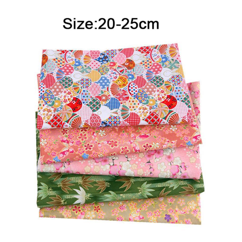 Premium Japanese Flower Print Cotton Quilting Fabric for Decorative Patchwork Crafts and Upholstery