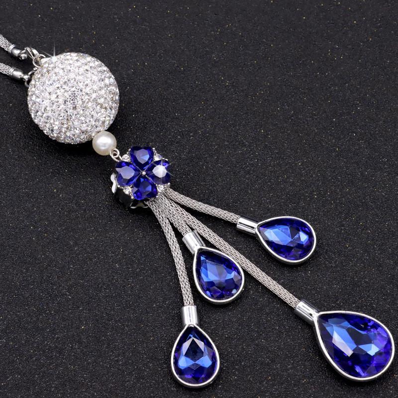 

Rearview Car Mirror Hanging Pendant Metal Crystal Diamond Ornament Decoration StyleG