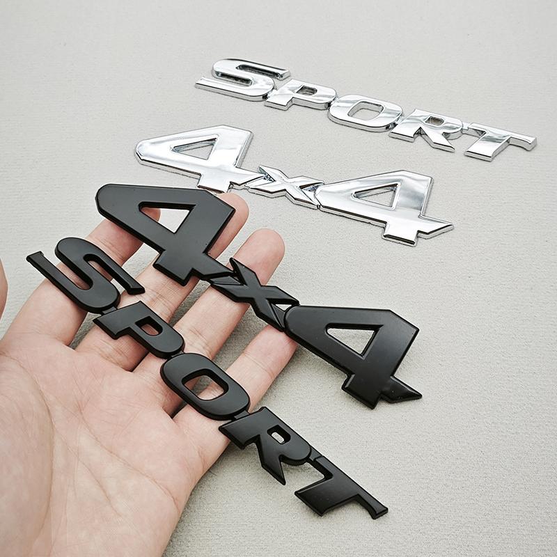3D Metal Car Rear Bumper Trunk Logo 4X4 Sport Emblem Sticker For wer1 Toyota Land Cruiser 4Runner Tacoma Tundra Hilux Fortuner 1wer