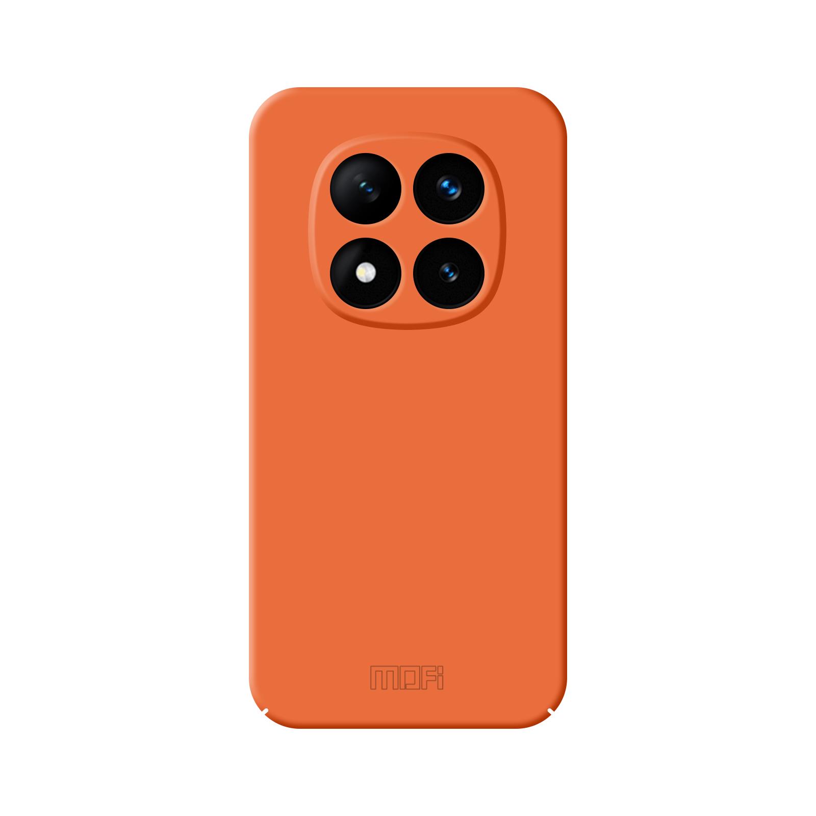 

For Xiaomi Redmi Note 14 Pro 5G/Poco X7 5G MOFI JK Qin Series Skin-Touch Matte Phone Case Acrylic+TPU Shockproof Cover Orange