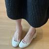 2025 Newest Genuine  Mary Janes Shoes Women Round Toe Buckle Up Low Heel Flats Ladies Ballet Leather Woman