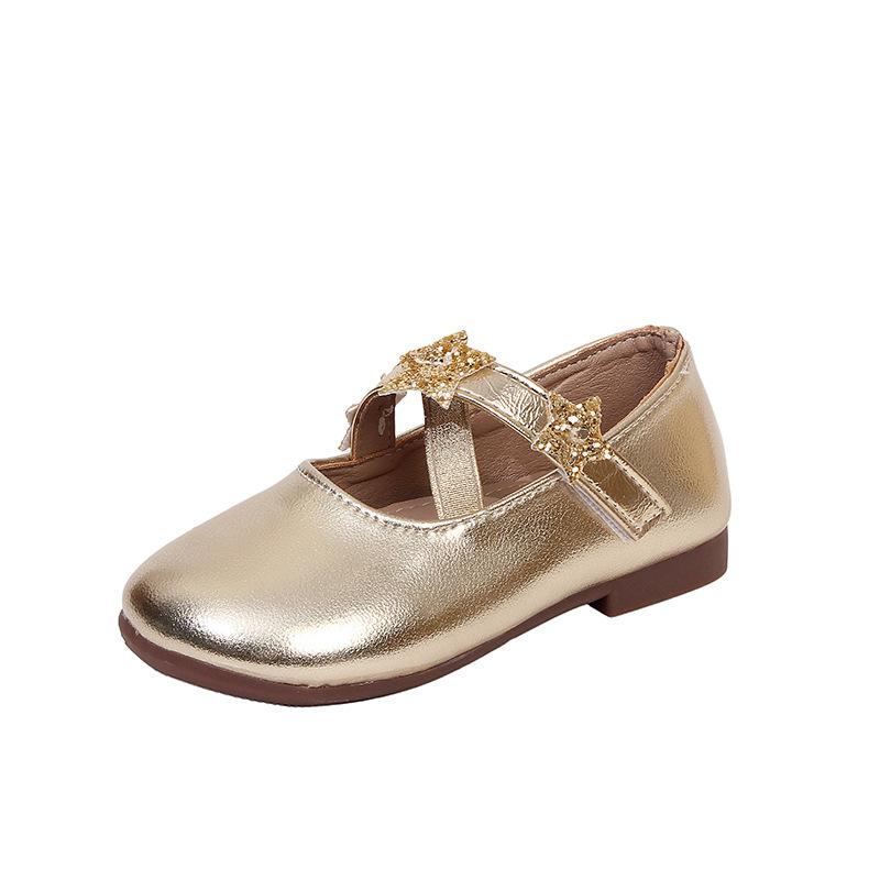 Fashion Girl Leather Shoes Spring New Child Shoe Simple Kids Casual Shoes Soft Soled Girls Shoe Anti Slip Kids Performance Shoe