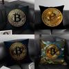 Bitcoin Fashion Cushion Cover Pillowcase Ultra Soft Skin Friendly Fabric Cloud Like Comfort & Concealed Zipper