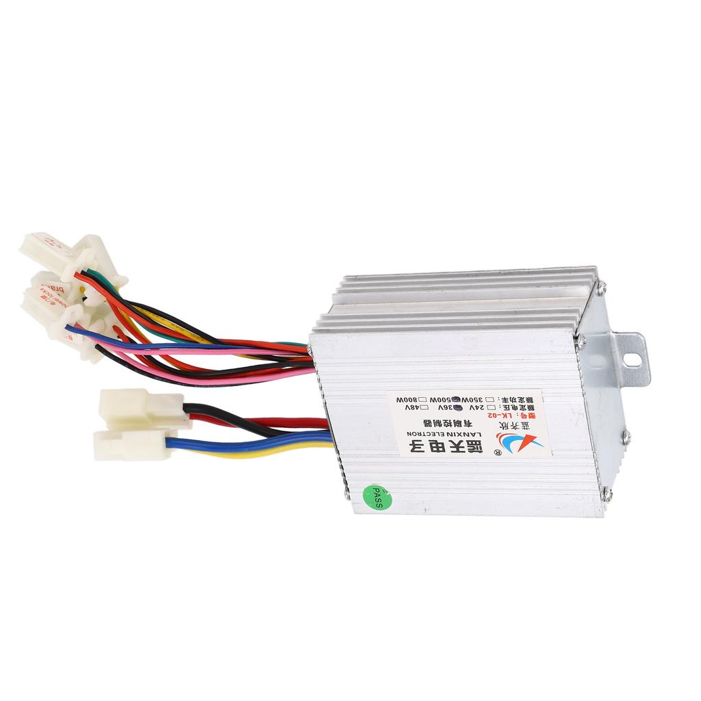 36V 500W Brushed Controller Aluminum Alloy Brush Speed Motor Controller for Electric Bikes Tricycles Motorcycles