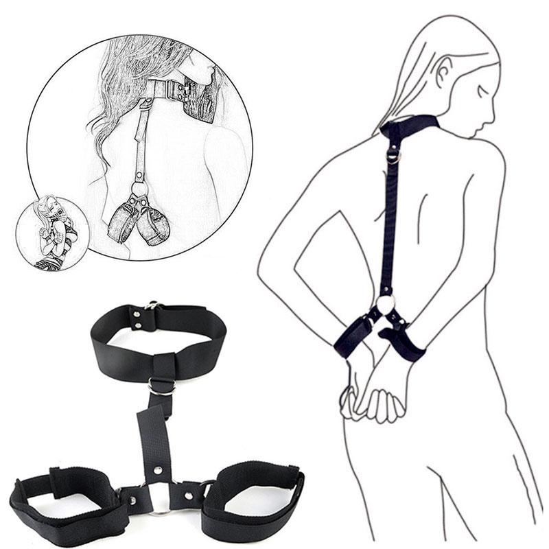 BDSM Adjustable Bondage Gear Handcuffs Ankle Cuffs Open Leg Restraint Fetish Sex Toys For Woman Couples Adult Games No Vibator