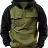 2026 Men's American Style Heavyweight Fleece-Lined Hooded Motorcycle Zipper Sweatshirt