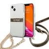 Pouzdro pro iPhone 13 mini Guess Zlatý Řetízek Hnědé 4G