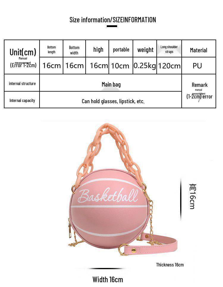 Borsa a tracolla da basket personalizzata alla moda da donna 2025