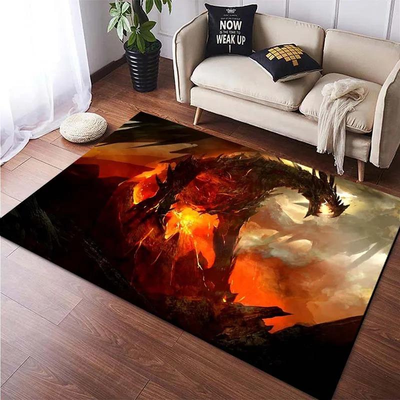Fire-breathing Dragon Floor Mats Door Decoration Home Living Room Floor Mats