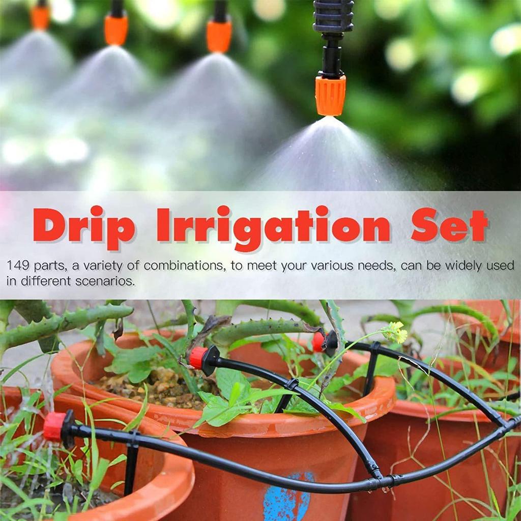 8-Hole Adjustable 360° Drip Irrigation Set for Easy Watering