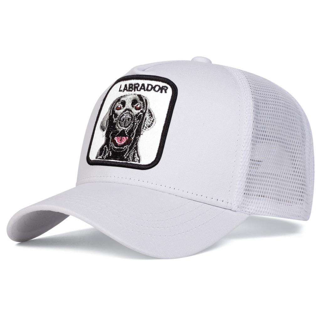 Cappelli a Rete da Baseball Unisex con Ricamo di Cane Labrador per Primavera ed Estate, Regolabili, Casual da Esterno, Cappello Parasole, Cappello Sportivo